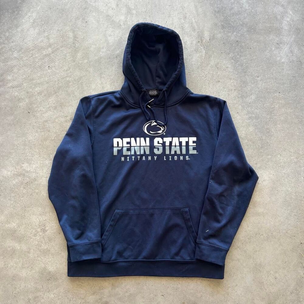 Penn Men's Navy and Blue Hoodie
